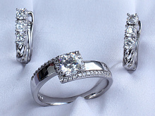 фото Комплект (серьги-кольцо ) - (артикул - ffks01000-ZZ1310)