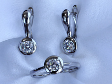 фото Комплект (серьги-кольцо ) - (артикул - ffks01100-ZZ1311)